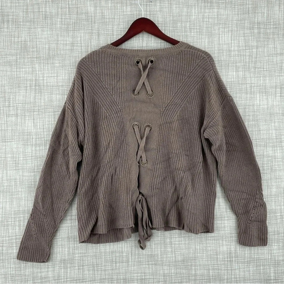 Lucky Brand Women size L crew neck long sleeve pullover sweater 0296 - Picture 2 of 7